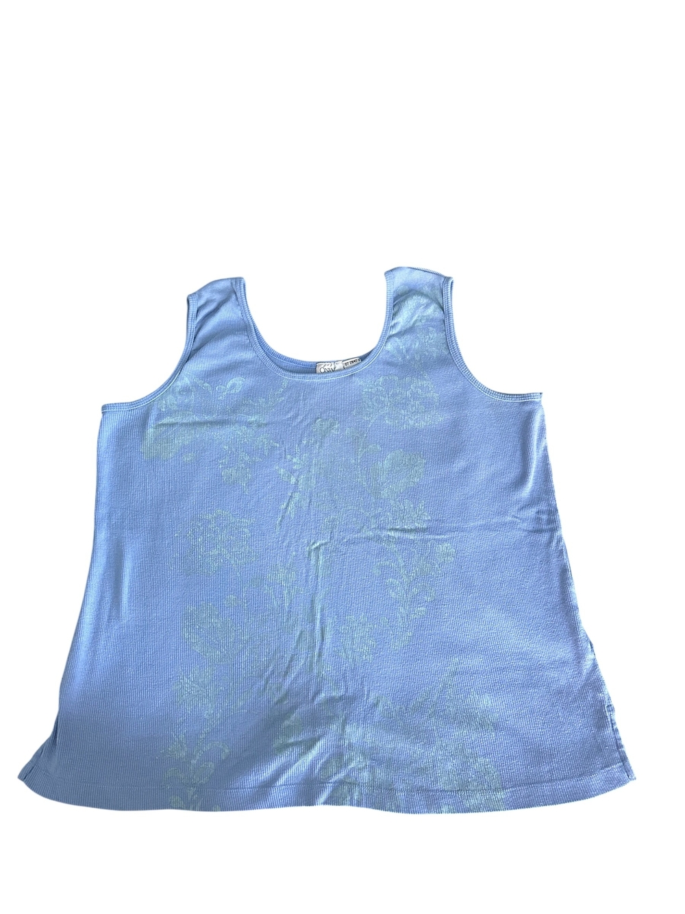Only Necessities Pale Blue Floral Tank